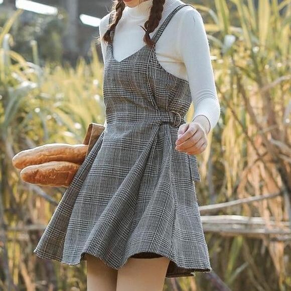 Dresses & Skirts - Korean Style Houndstooth Dress